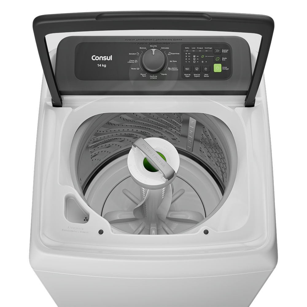 Lavadora de Roupas Consul 14Kg com Modo Eco Branca CWN14AB - 127 Volts